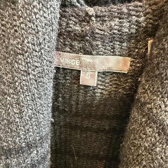 Vince Textured grey blue sweater Coat - Picture 3 of 7